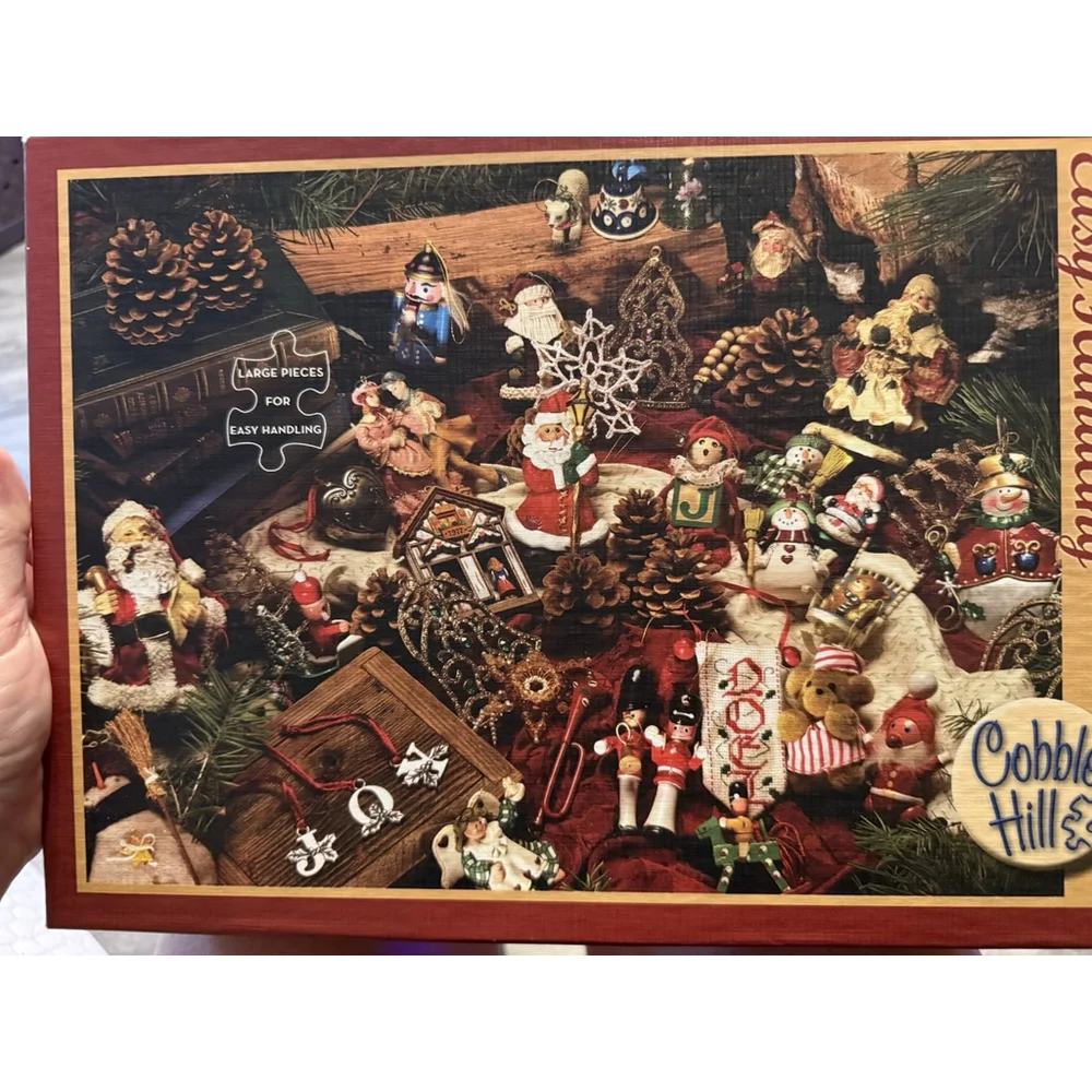 Cobble Hill Christmas Ornaments 275 Piece Large Holiday Jigsaw Puzzle New in Box